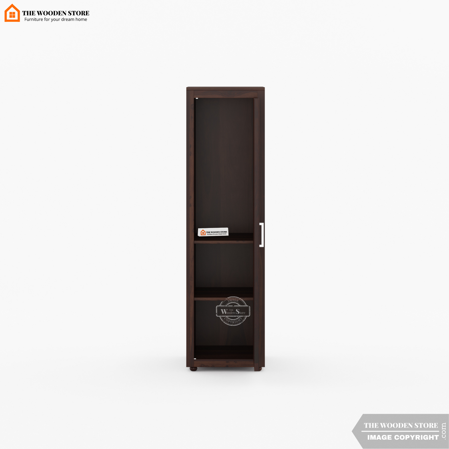 Joel 3 Door Multi-Utility Wardrobe (Walnut Finish)