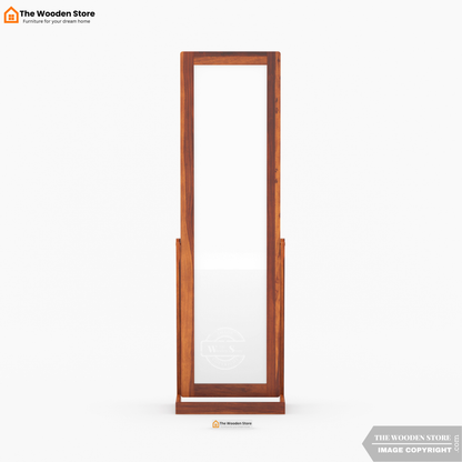 Holly Sheesham Wood Full Length Dressing Mirror (Honey Finish)