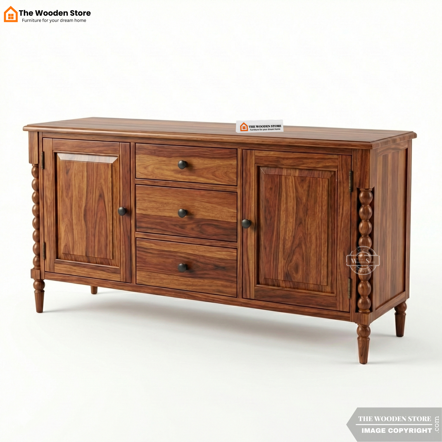 Alaska Cabinets and Sideboard (Honey Finish)