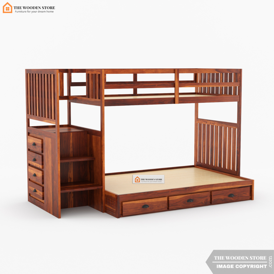 Cocoon Bunk Bed With Storage (Honey Finish)