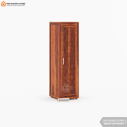 Joel 3 Door Multi-Utility Wardrobe (Honey Finish)