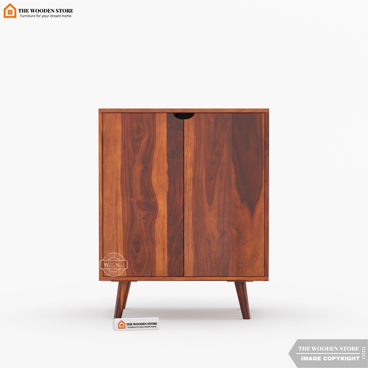 Breesa Bar Cabinet (Honey Finish)