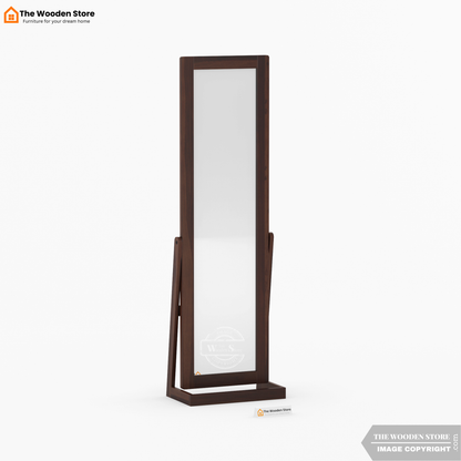 Holly Sheesham Wood Full Length Dressing Mirror (Walnut Finish)