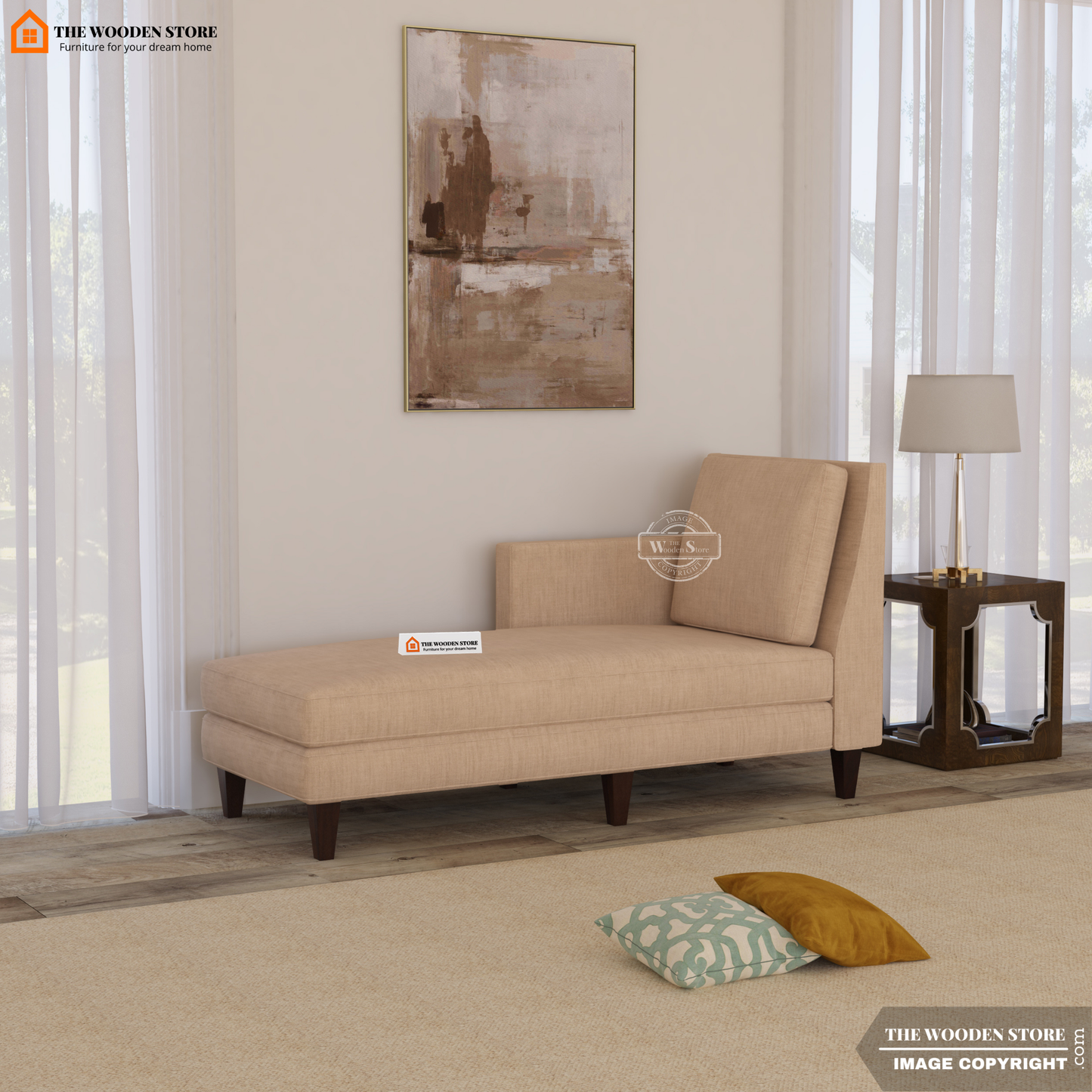 Milbrey Chaise Lounge (Soft Vanilla)