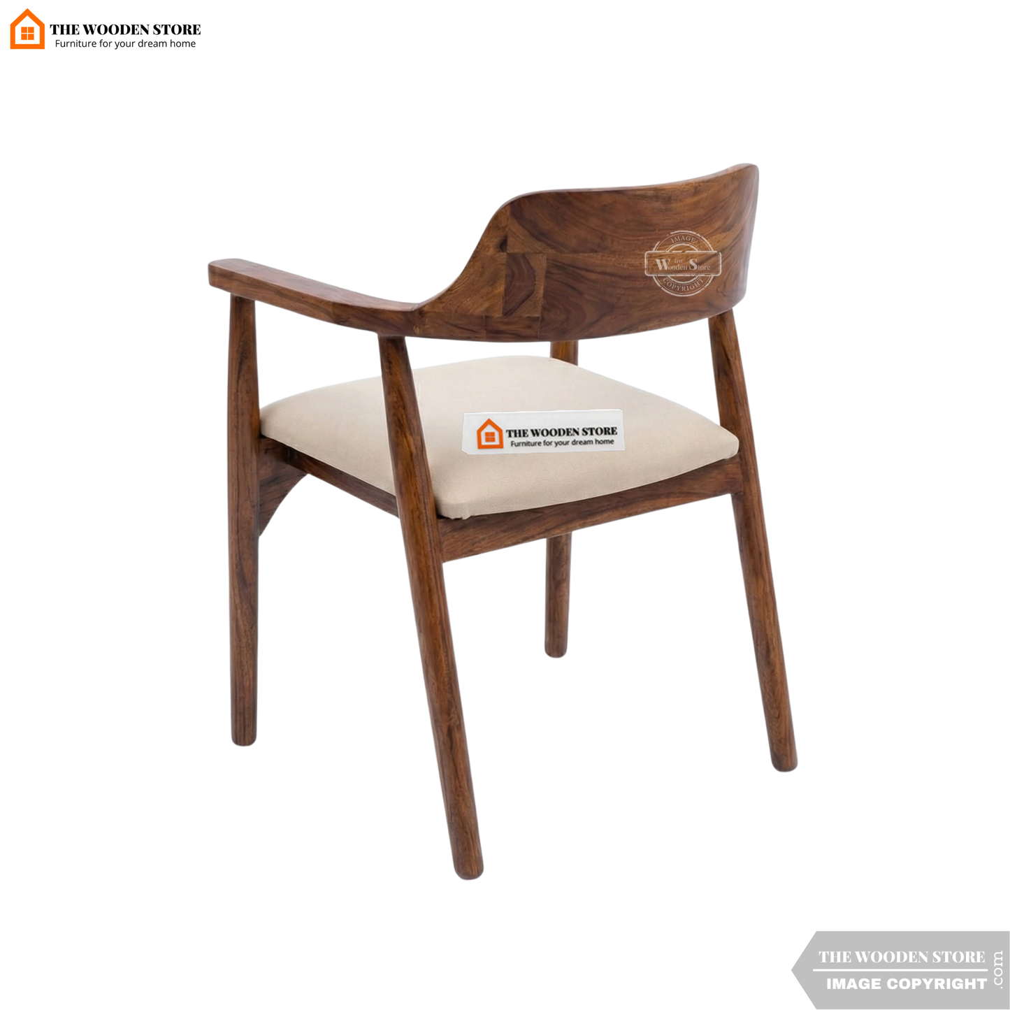 Audri Arm Dining Chair (Honey Finish)
