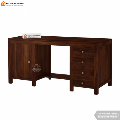 Brooklyn Study Table (Walnut Finish)