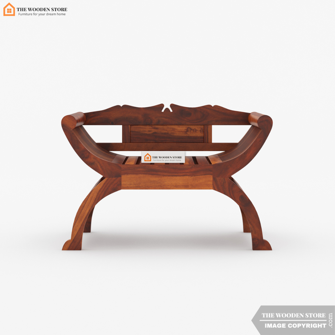 Abha Wooden Arm Chair Set (Honey Finish)