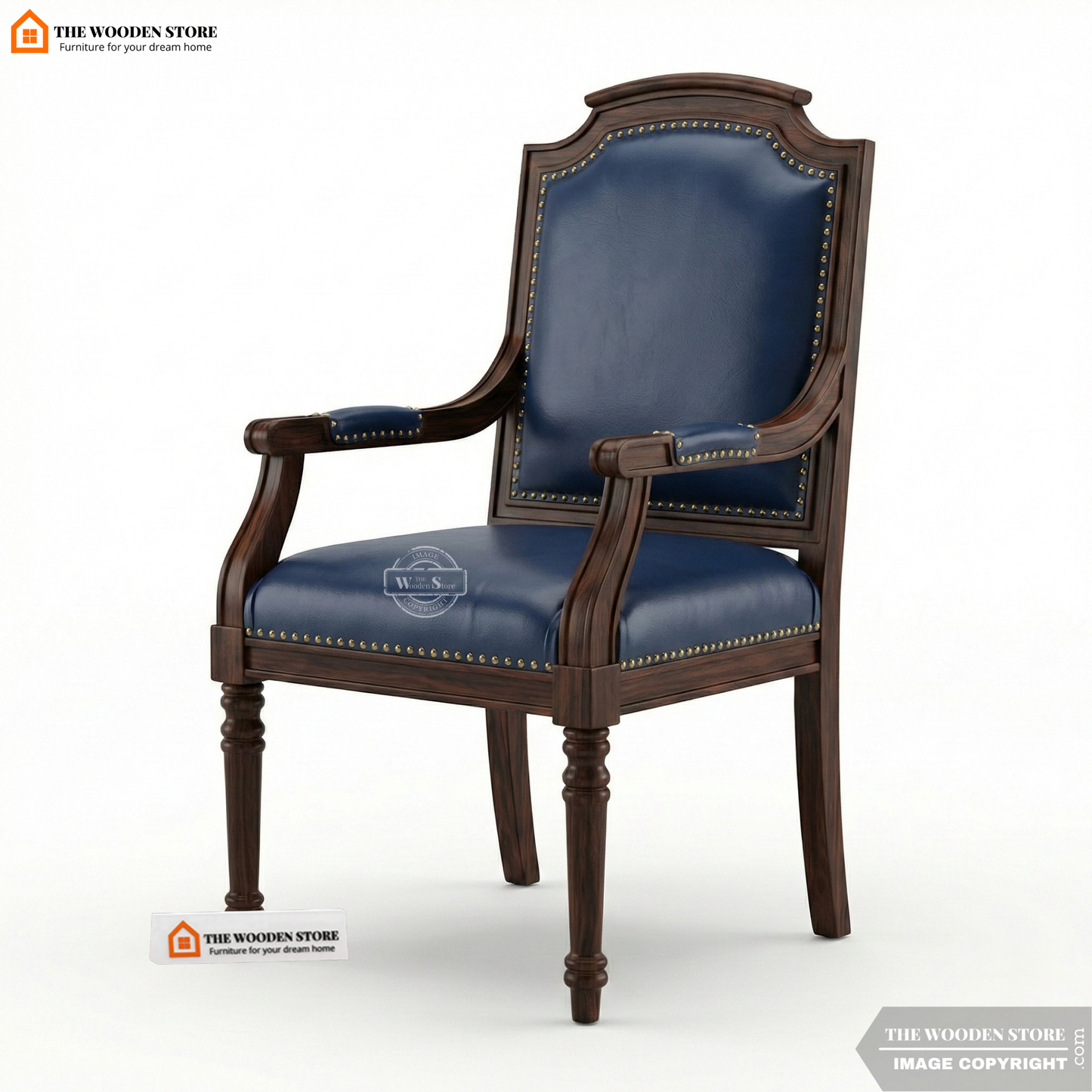 Windsor Classic Arm Chair (Navy Blue)