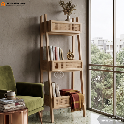 Colton Mango Wood Bookshelf (Natural Finish)