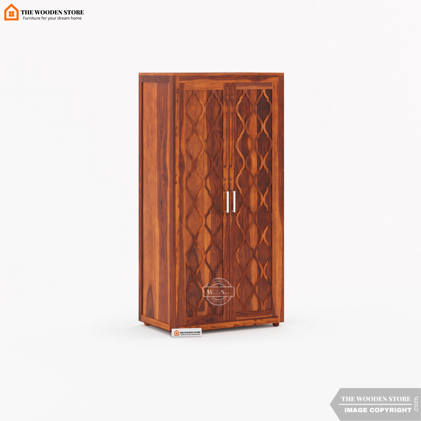 Joel 3 Door Multi-Utility Wardrobe (Honey Finish)