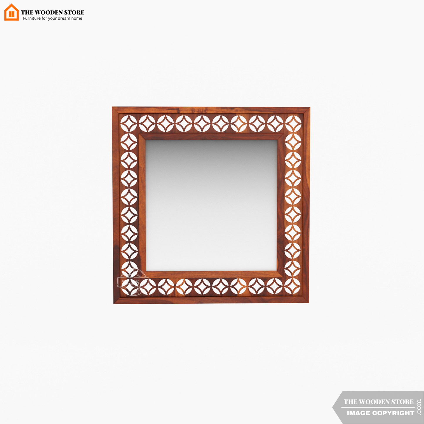 Daffy Mirror With Frame (Honey Finish)
