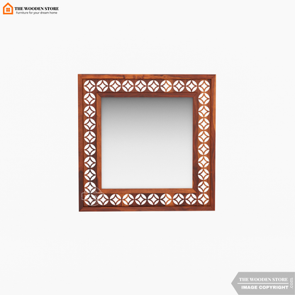 Daffy Mirror With Frame (Honey Finish)