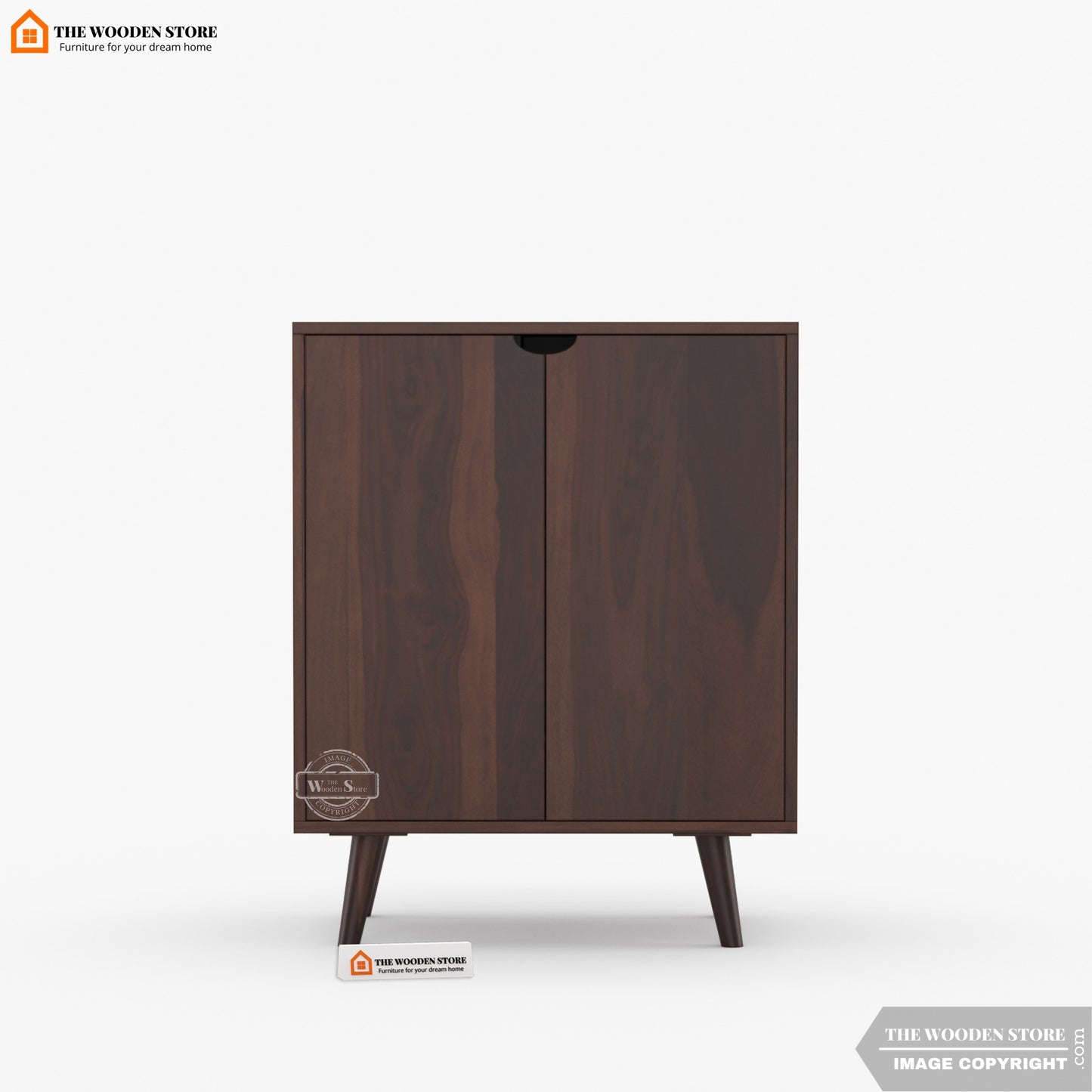 Breesa Bar Cabinet (Walnut Finish)