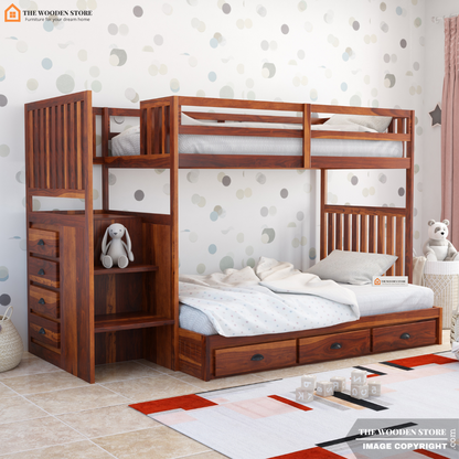 Cocoon Bunk Bed With Storage (Honey Finish)