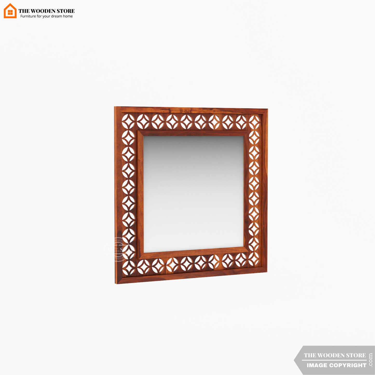 Daffy Mirror With Frame (Honey Finish)