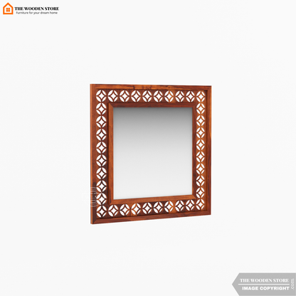 Daffy Mirror With Frame (Honey Finish)
