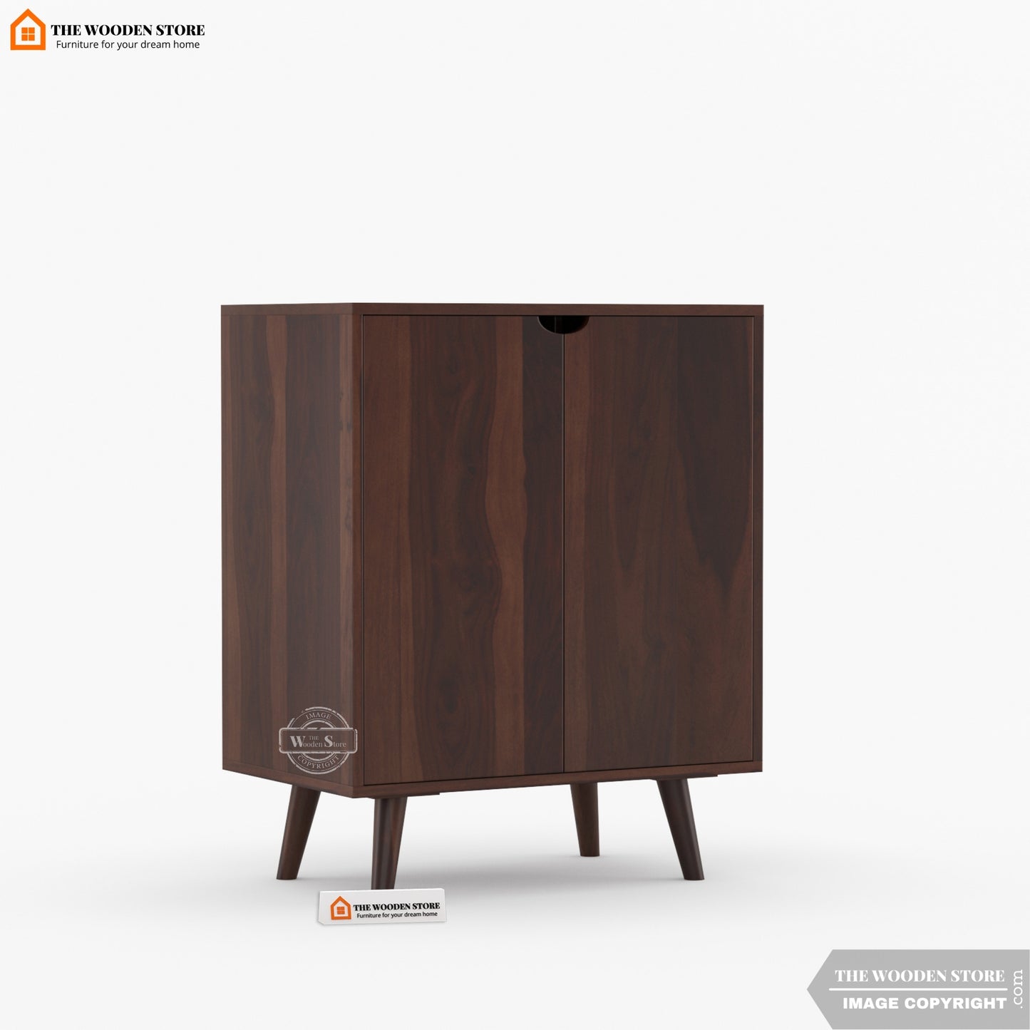 Breesa Bar Cabinet (Walnut Finish)