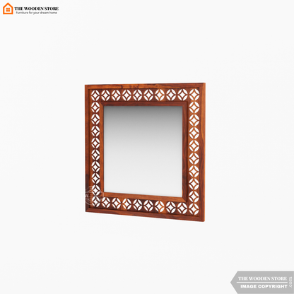 Daffy Mirror With Frame (Honey Finish)