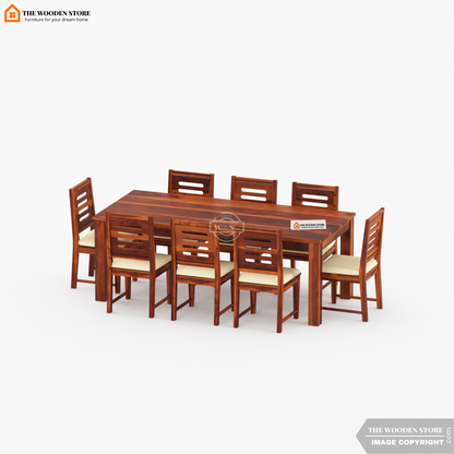 Bob 8 Seater Dining Set (Honey Finish)
