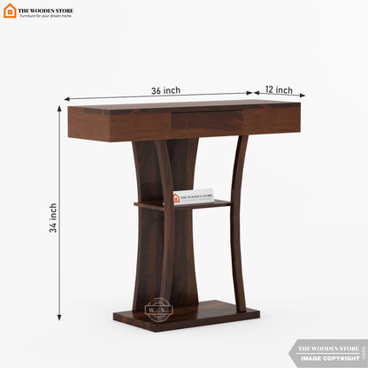 Shrek Console Table (Walnut Finish)