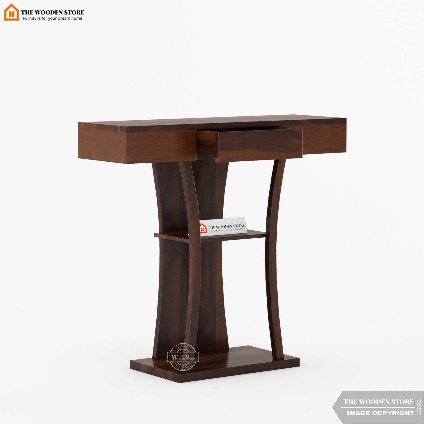 Shrek Console Table (Walnut Finish)
