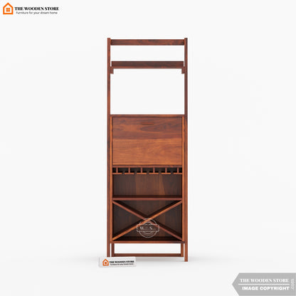 Teaire Large Bar Cabinet (Honey Finish)