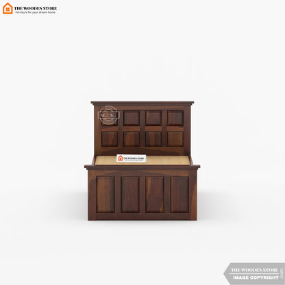 Paloma Single Bed Without Storage (Walnut Finish)