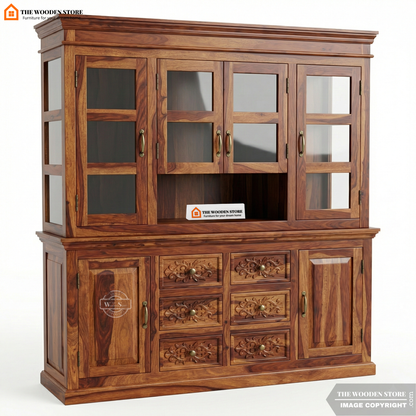 Berkeley Kitchen Hutch Cabinet (Honey Finish)