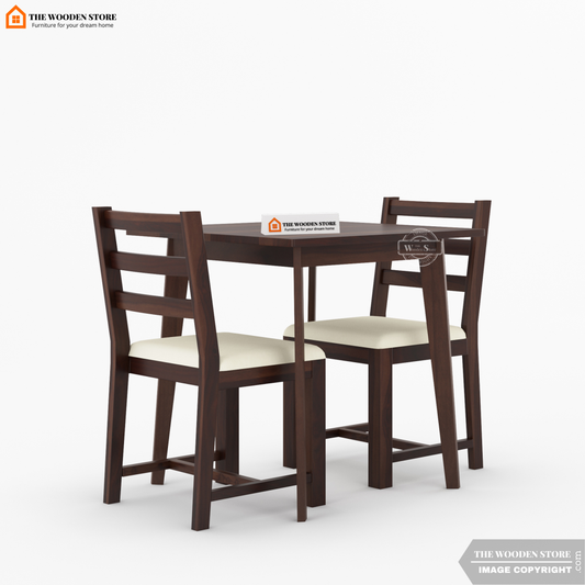 Sharon 2 Seater Dining Set (Walnut Finish)