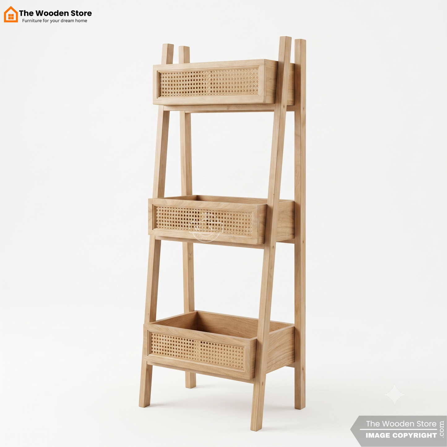 Colton Mango Wood Bookshelf (Natural Finish)