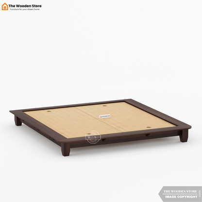 Lakota Platform Bed without Storage (King Size, Walnut Finish)