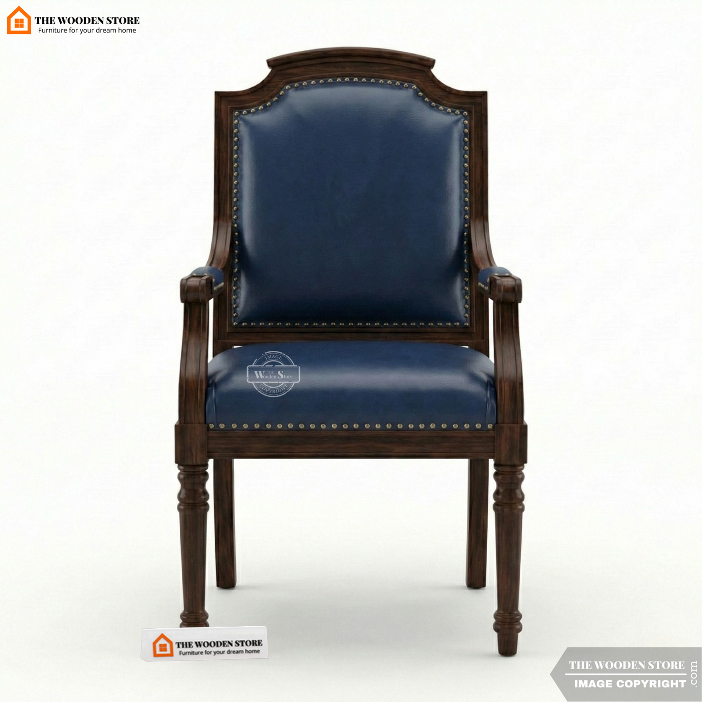 Windsor Classic Arm Chair (Navy Blue)