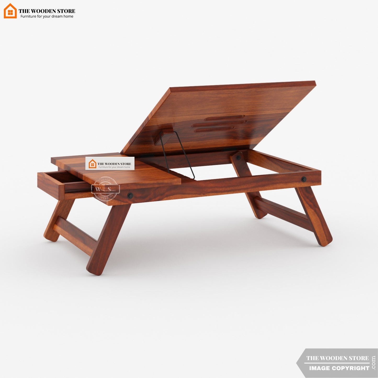 Milo Laptop Table (Honey Finish)
