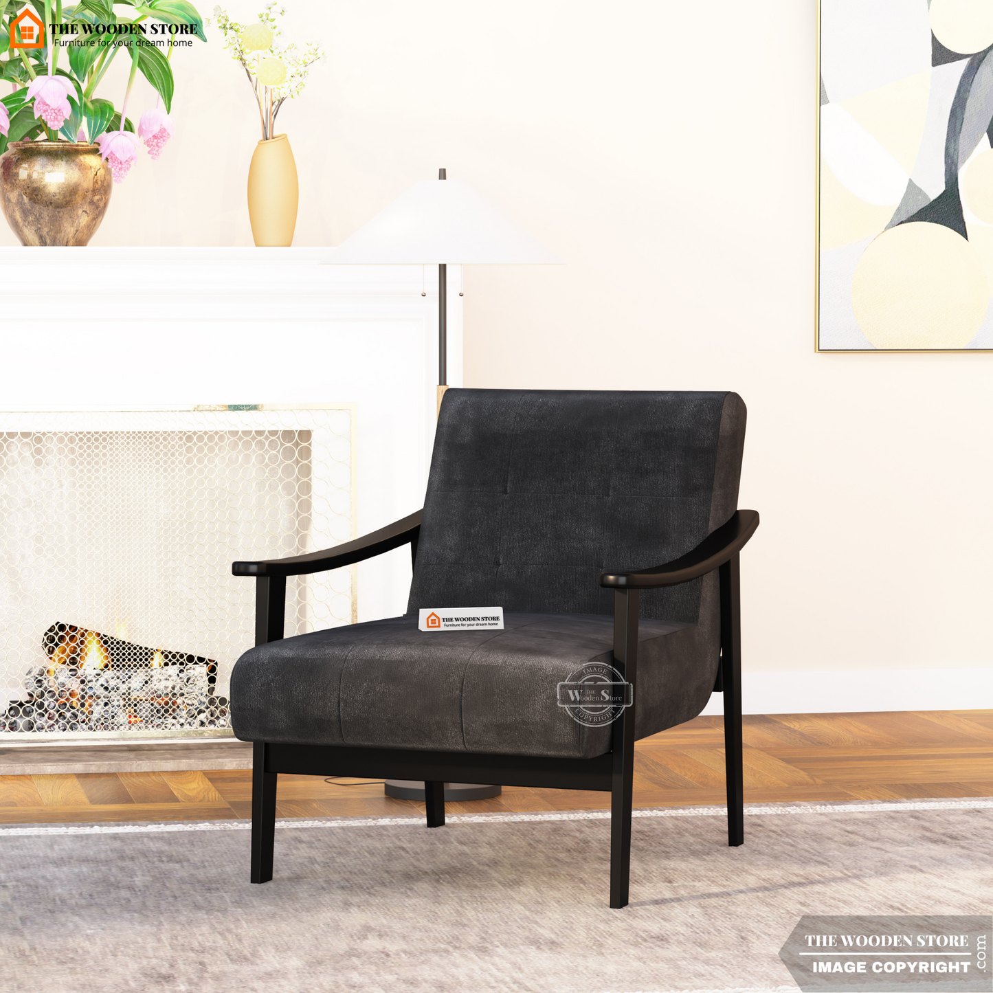 Leston Lounge Chair (Natural Grey)