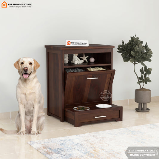 Elevato Pet Feeder Station (Walnut Finish)