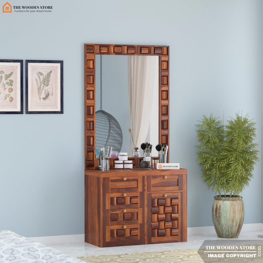 Woodwave Dressing Table (Honey Finish)