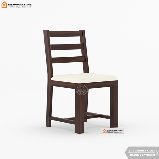 Sharon Dining Chair With Fabric - Set of 2 (Walnut Finish)