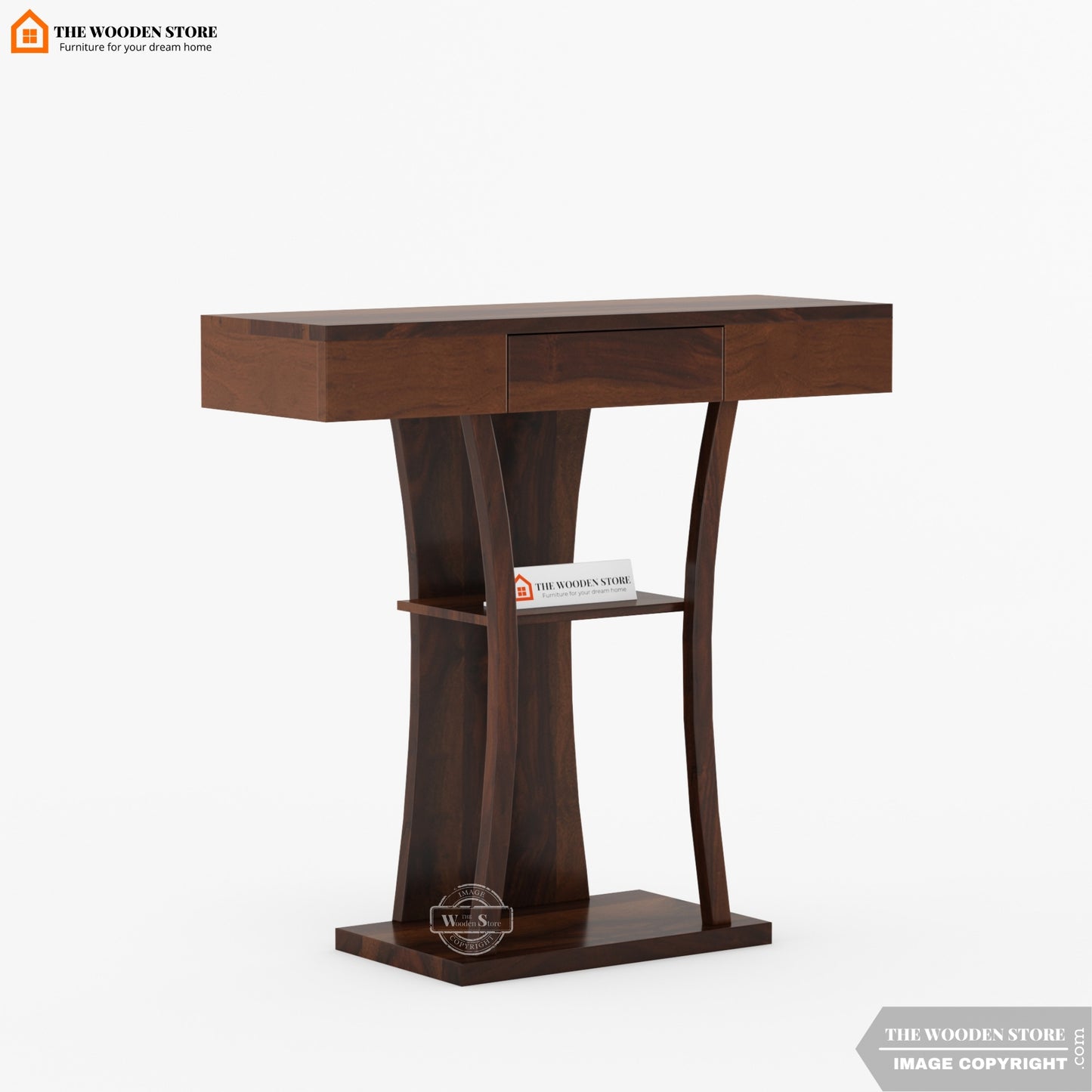 Shrek Console Table (Walnut Finish)