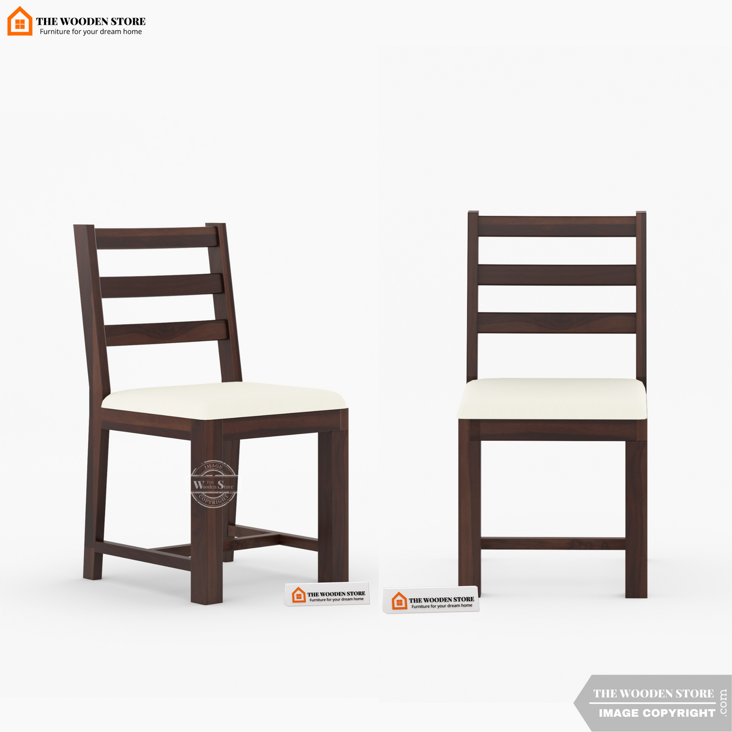 Sharon Dining Chair - Set of 2 (Walnut Finish)