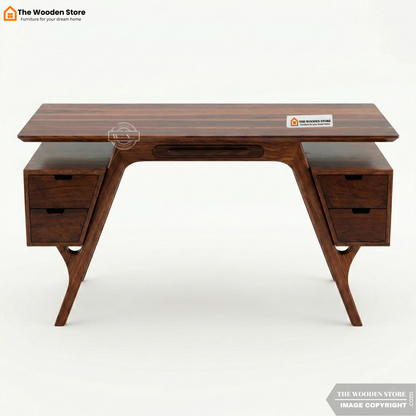 Logan Study Table (Walnut Finish)