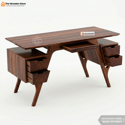 Logan Study Table (Walnut Finish)