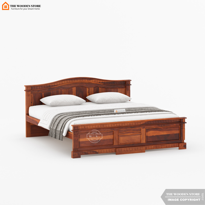 George Bed without Storage (King Size, Honey Finish)