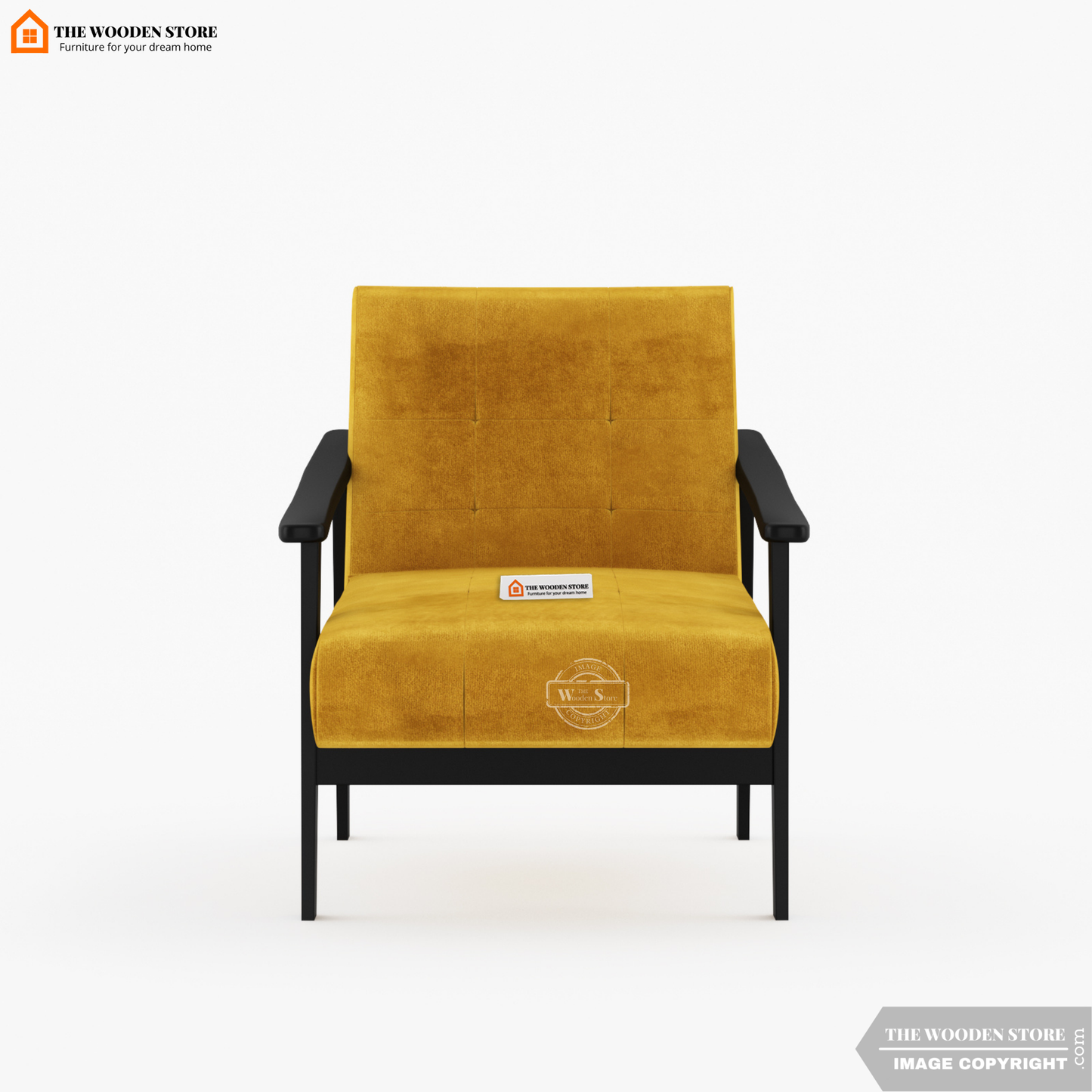 Leston Lounge Chair (Orange Gold)