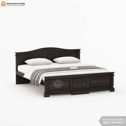 George Bed without Storage (Queen Size, Walnut Finish)