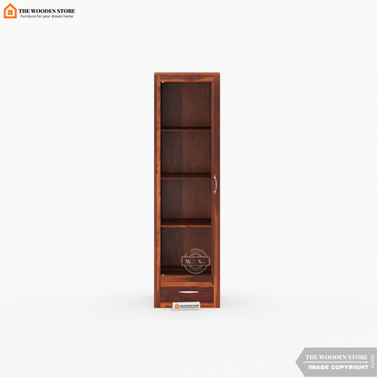 Jason 1 Door Multi-Utility Wardrobe (Honey Finish)