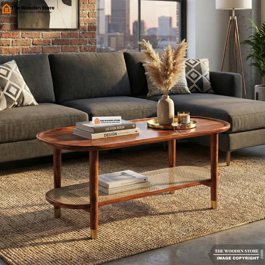 Bayfield Cane Coffee Table (Honey Finish)