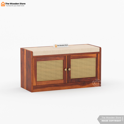 Lupe Shoe Rack (Honey Finish)