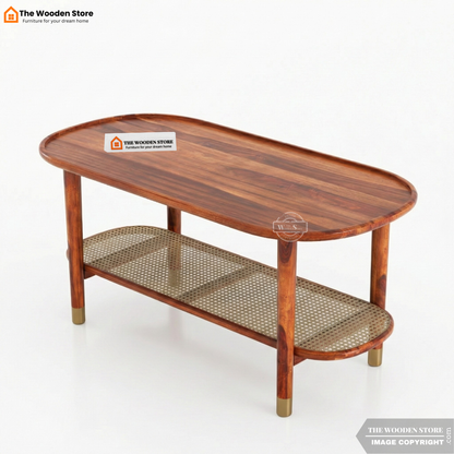 Bayfield Cane Coffee Table (Honey Finish)