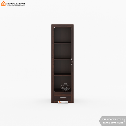 Jason 1 Door Multi-Utility Wardrobe (Walnut Finish)