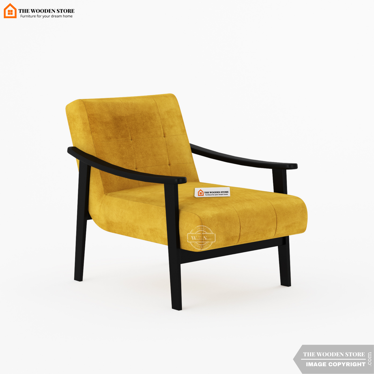 Leston Lounge Chair (Orange Gold)
